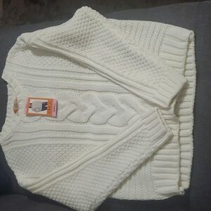 One A Crewneck Pullover Sweater white Small NWT